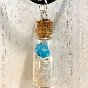 6. Martha’s Vineyard Beach Sand and sea glass chunks Necklace